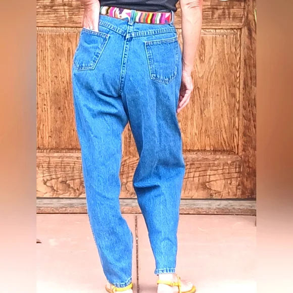 Vintage USA Brand 80s Jeans Authentic Denim Mom Jean Baggy High Waist Streetwear - Picture 2 of 7